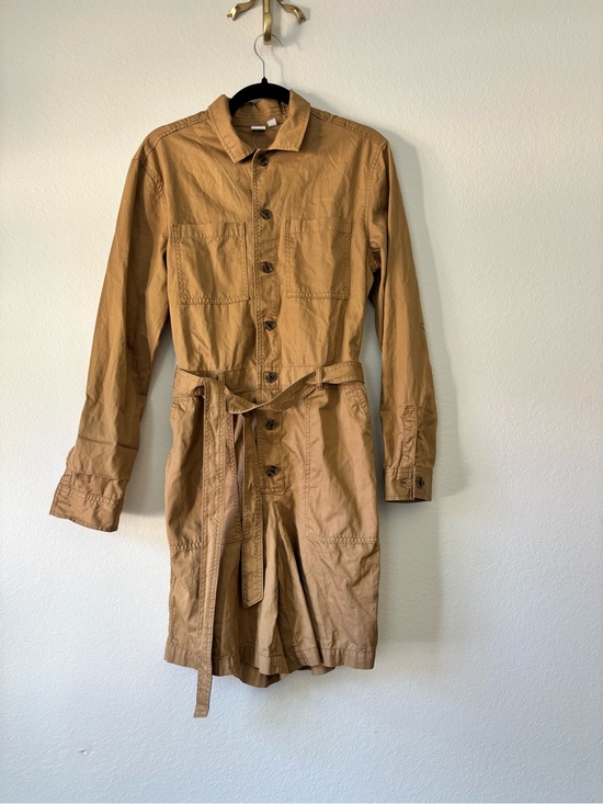 GAP Pants - GAP Tan Utility Shirt Dress with Waist Tie